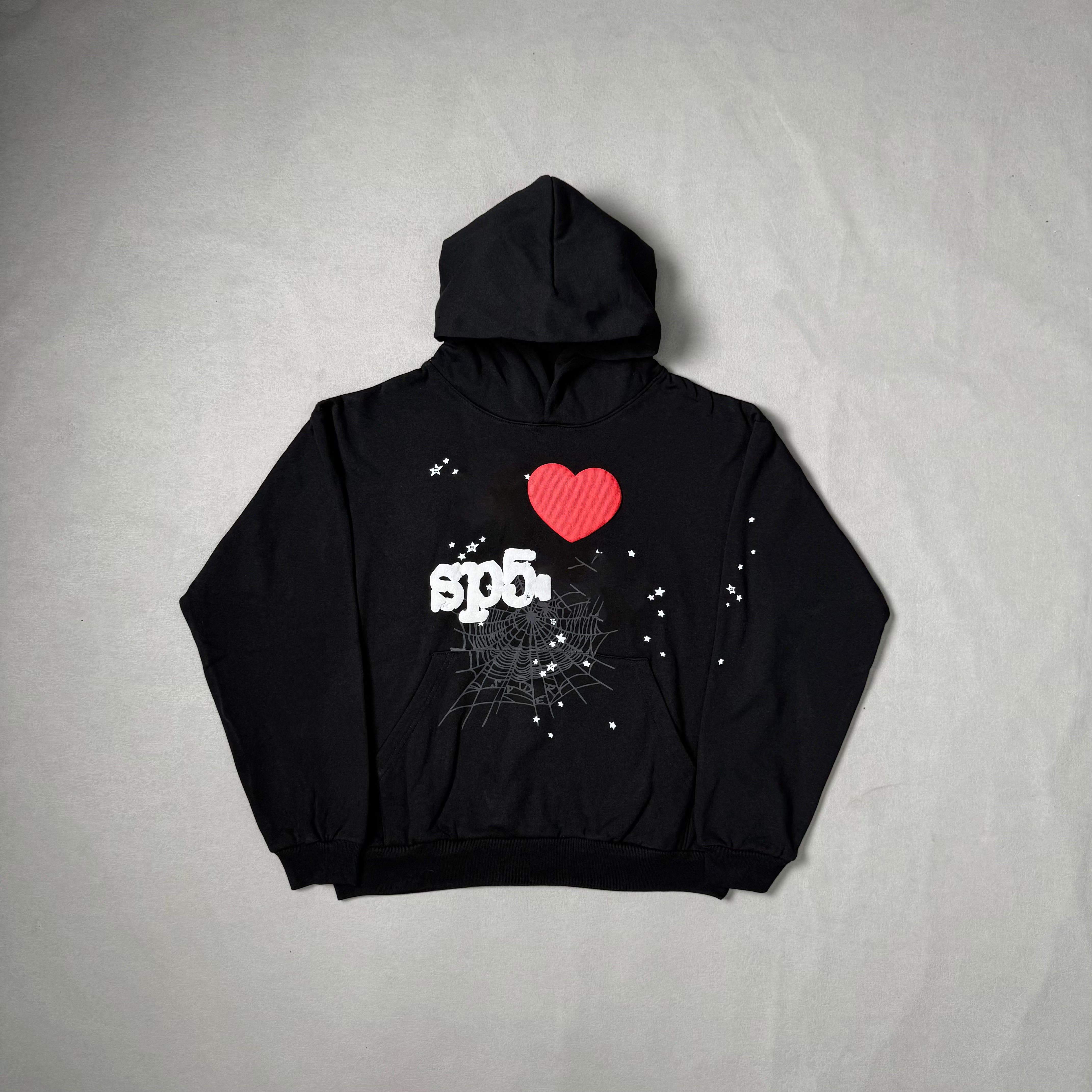 ANGEL KING HOODIE 24SS V2 BLACK 蜘蛛帽衫连帽卫衣