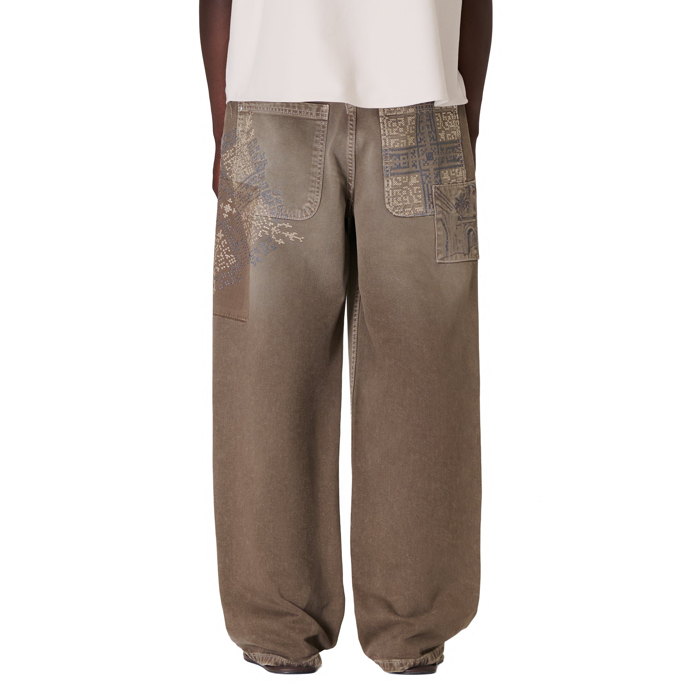 OFFCODE ARCHIVE USA Men's Aziza Brown Washed Denim Jeans