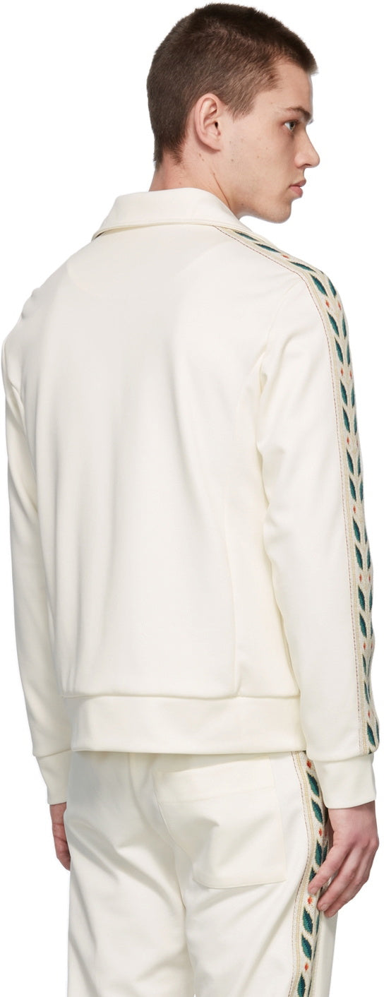 Casablanca Off-White Laurel Zip-Up Sweater