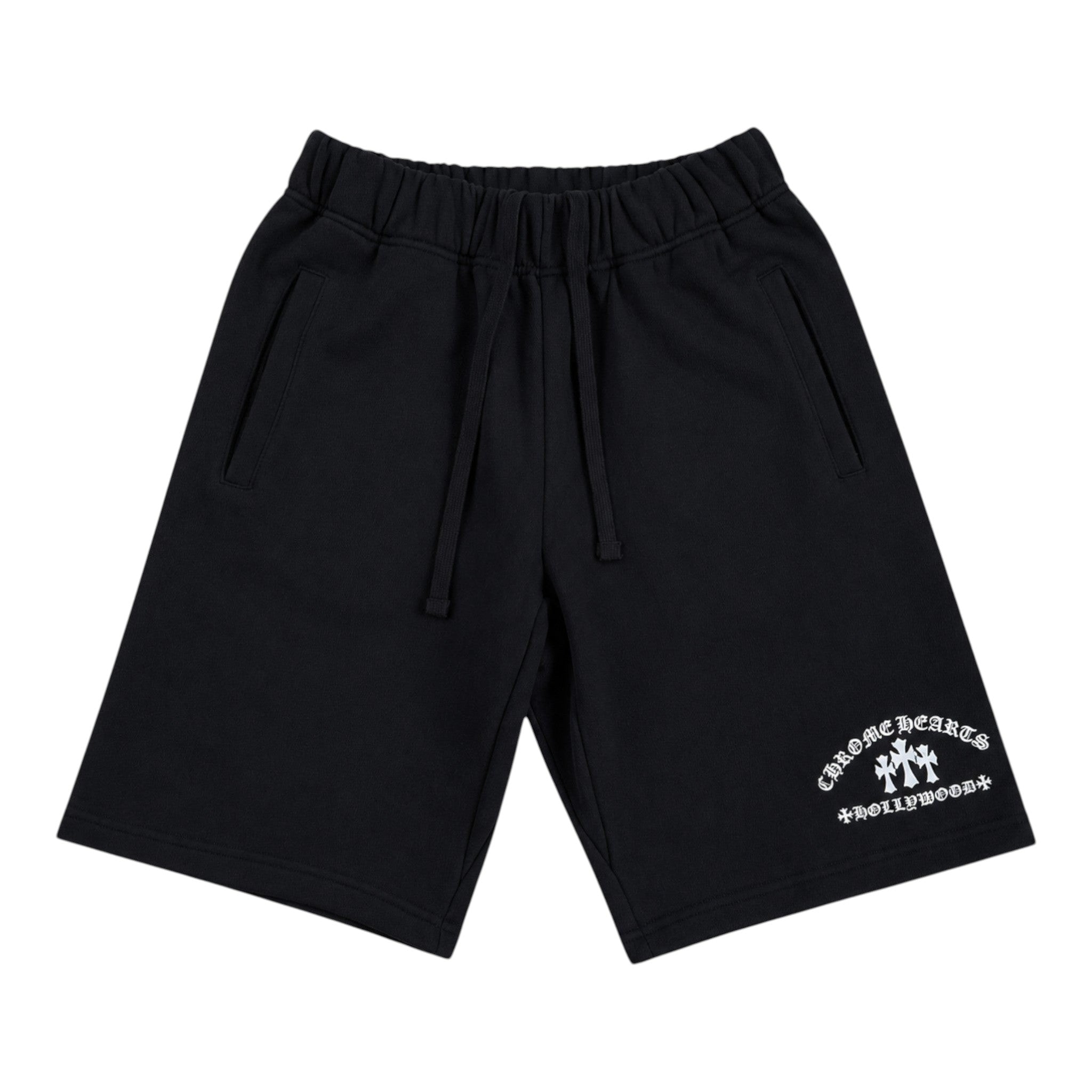 Chrome Hearts Cemetery Cross Embroidered Sweat Shorts