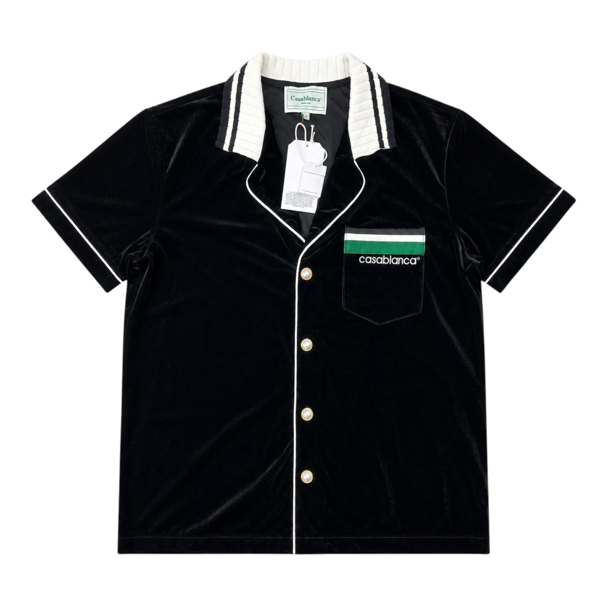 Casablanca Short-Sleeved Velour Shirt