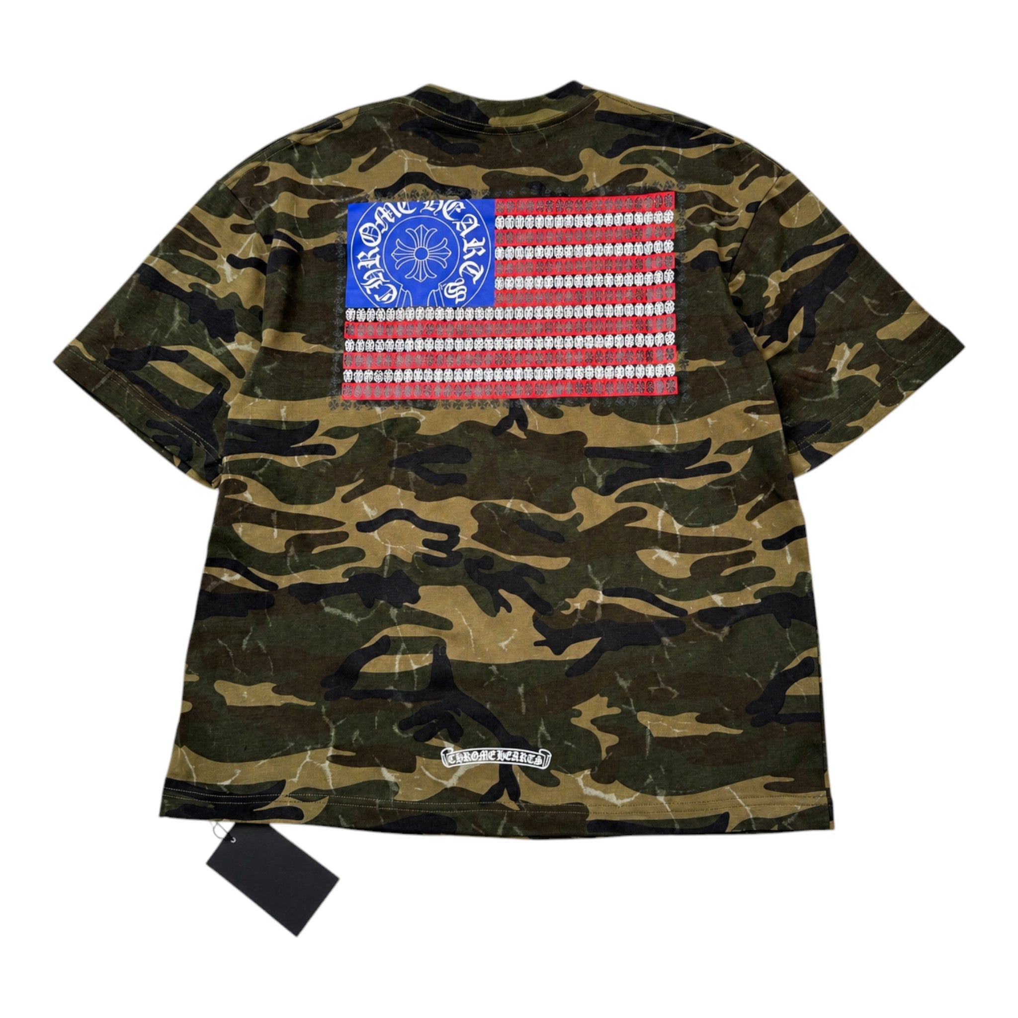 Chrome Heart Camo American Flag Short-Sleeve T-Shirt