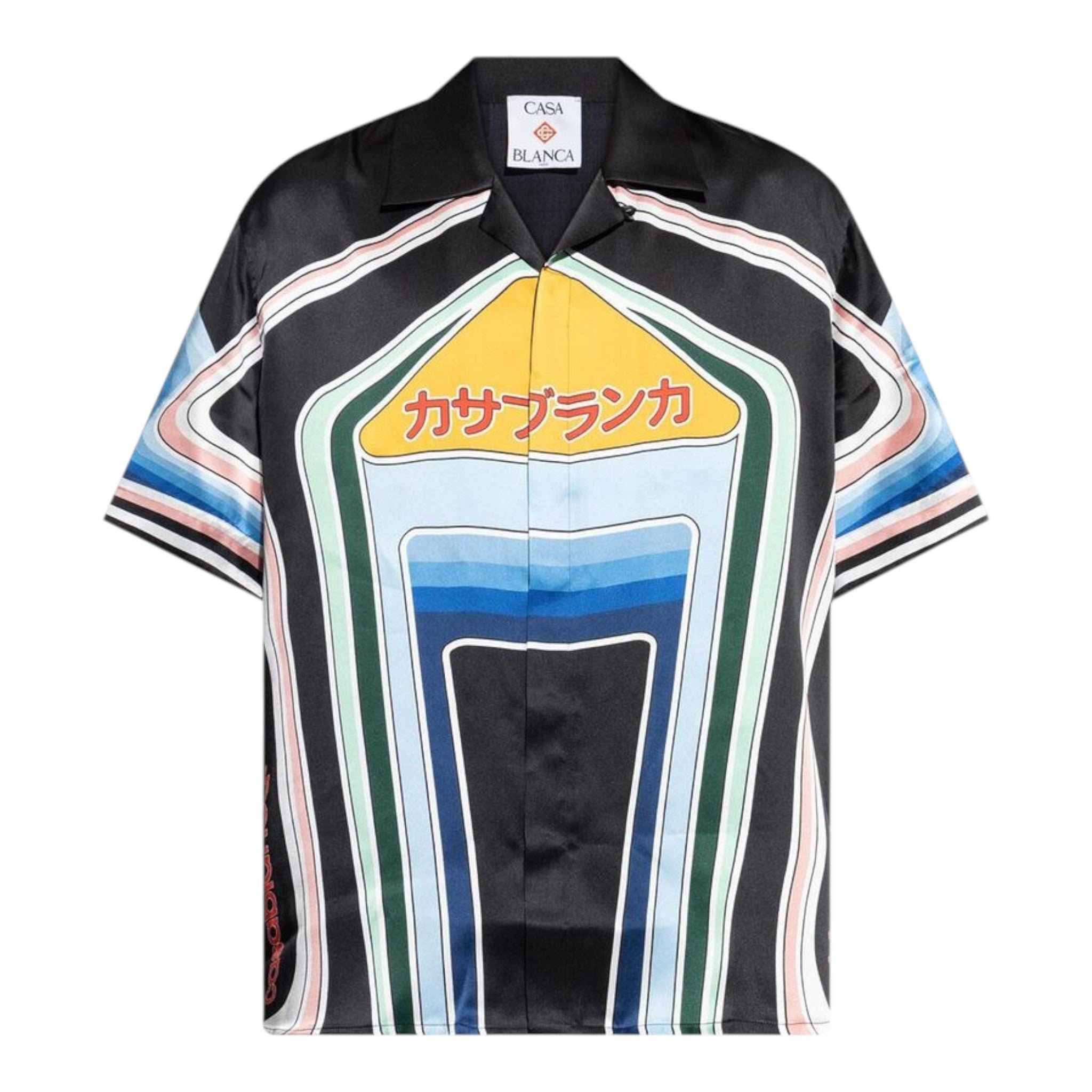 Casablanca Cuban Collar Short-Sleeve Shirt 'Graphic Mountain'