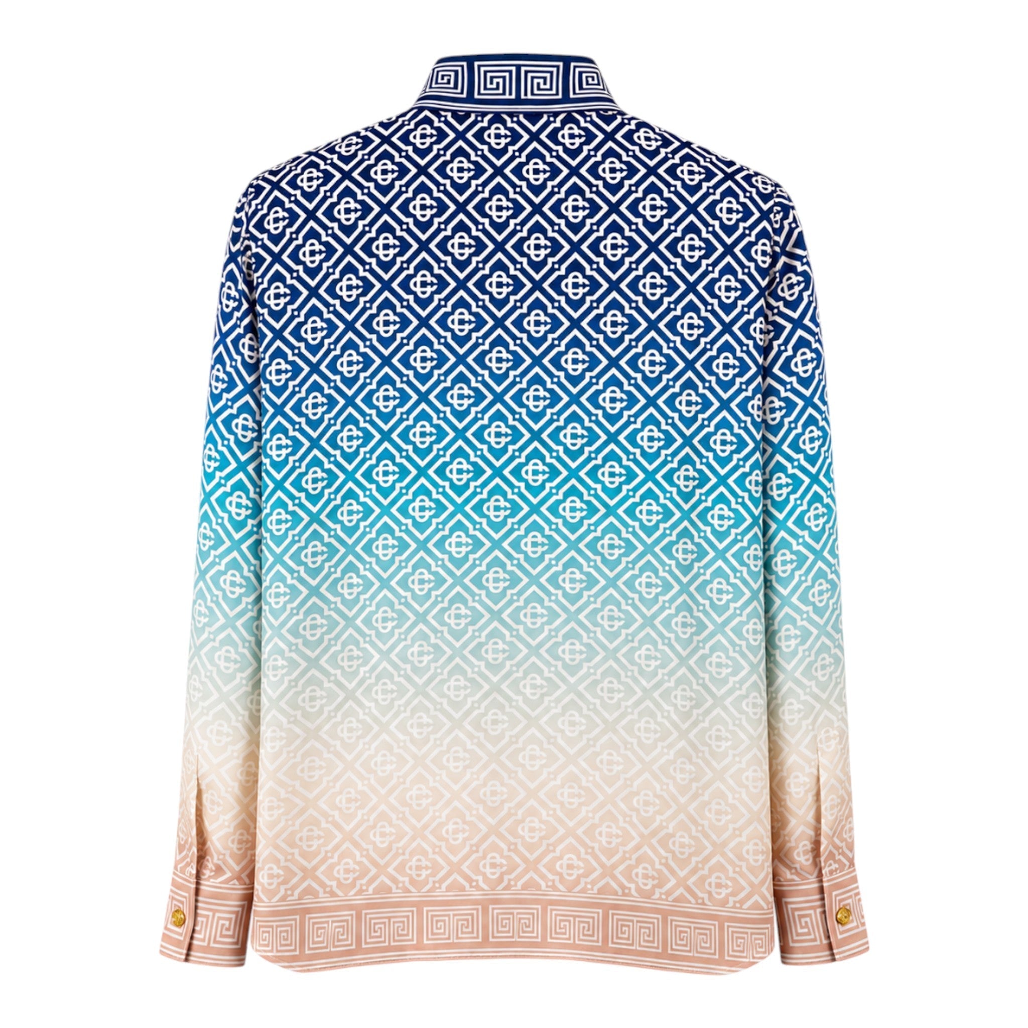 Casablanca Jacquard Gradient Long Sleeve Silk Shirt