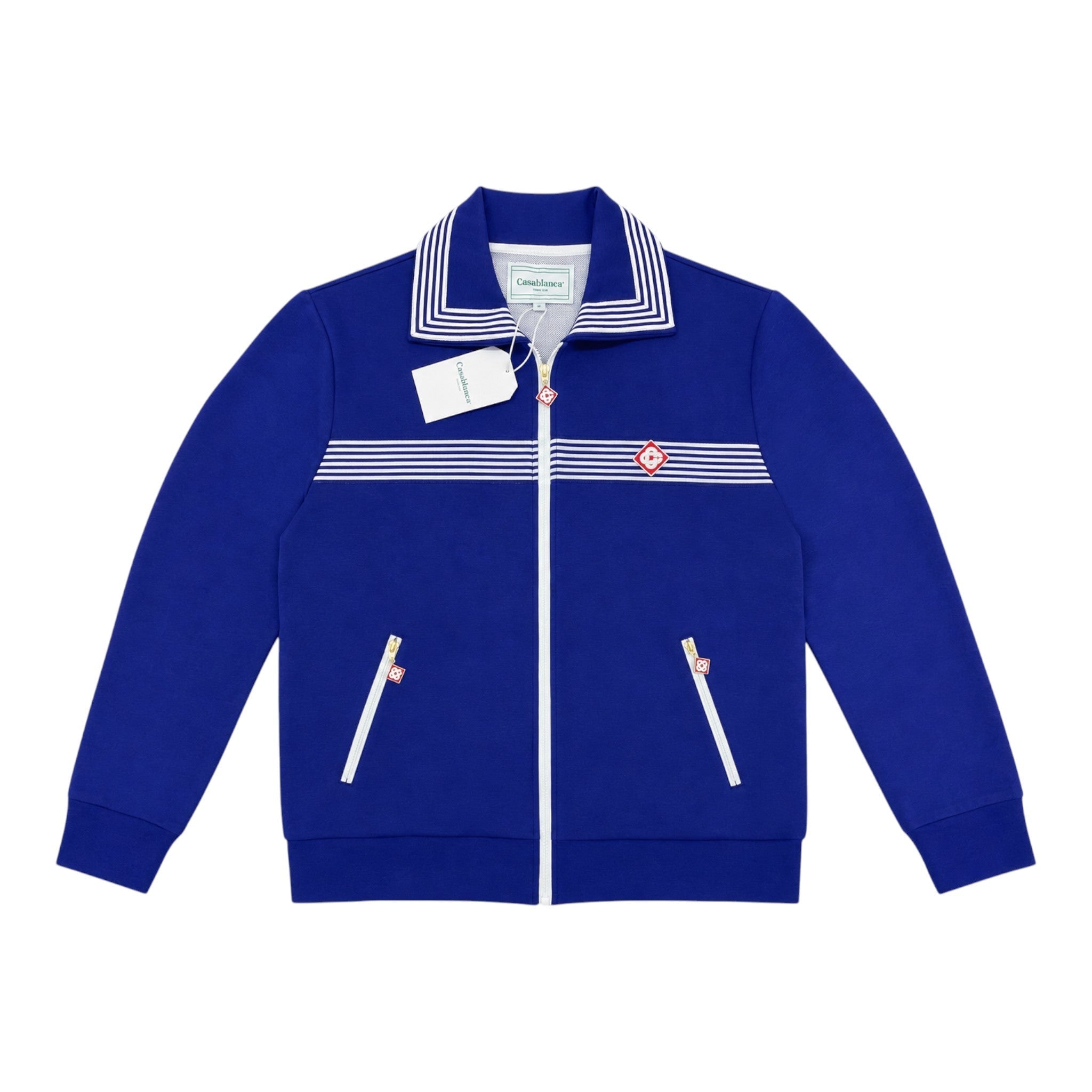 Casablanca Striped Sailor-Collar Track Jacket