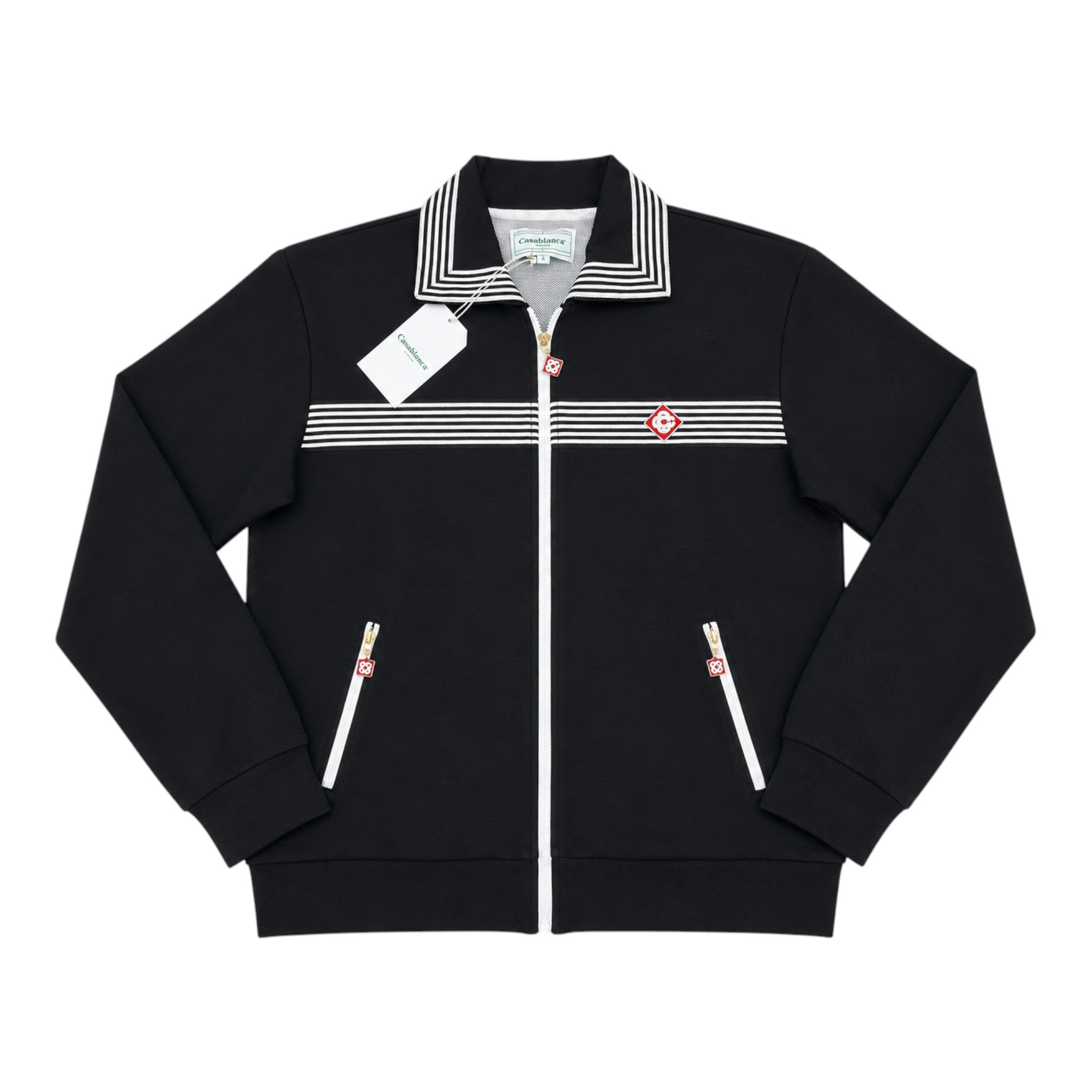 Casablanca Striped Sailor-Collar Track Jacket