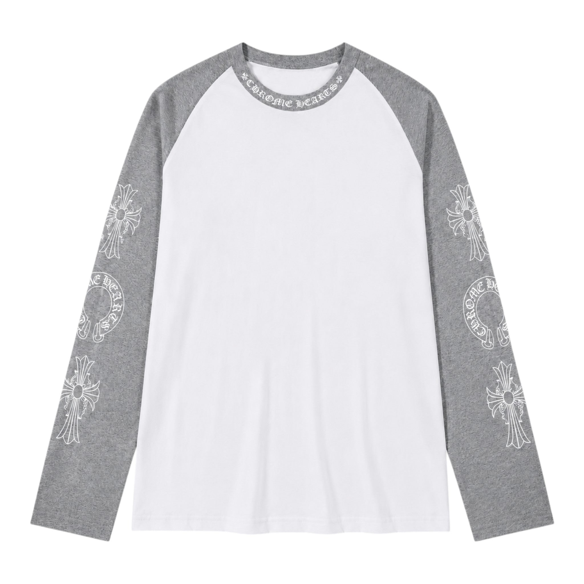 Chrome Hearts Sanskrit Contrast Neckline Raglan Long Sleeve T-Shirt