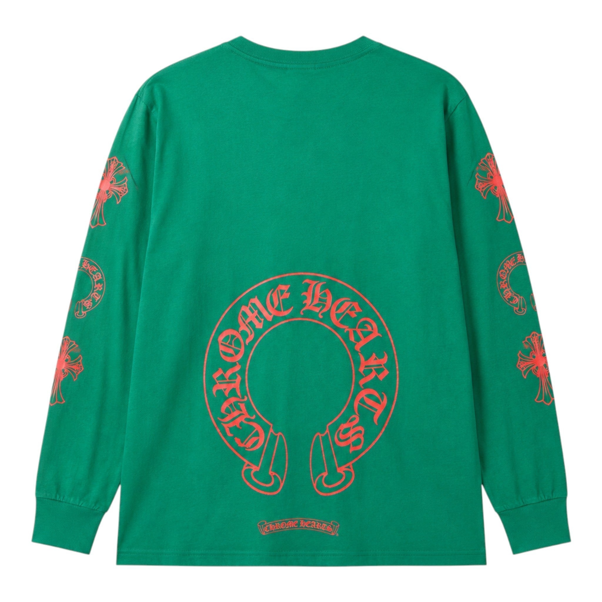 Chrome Hearts Horseshoe L/S T-Shirt (Green/Orange)