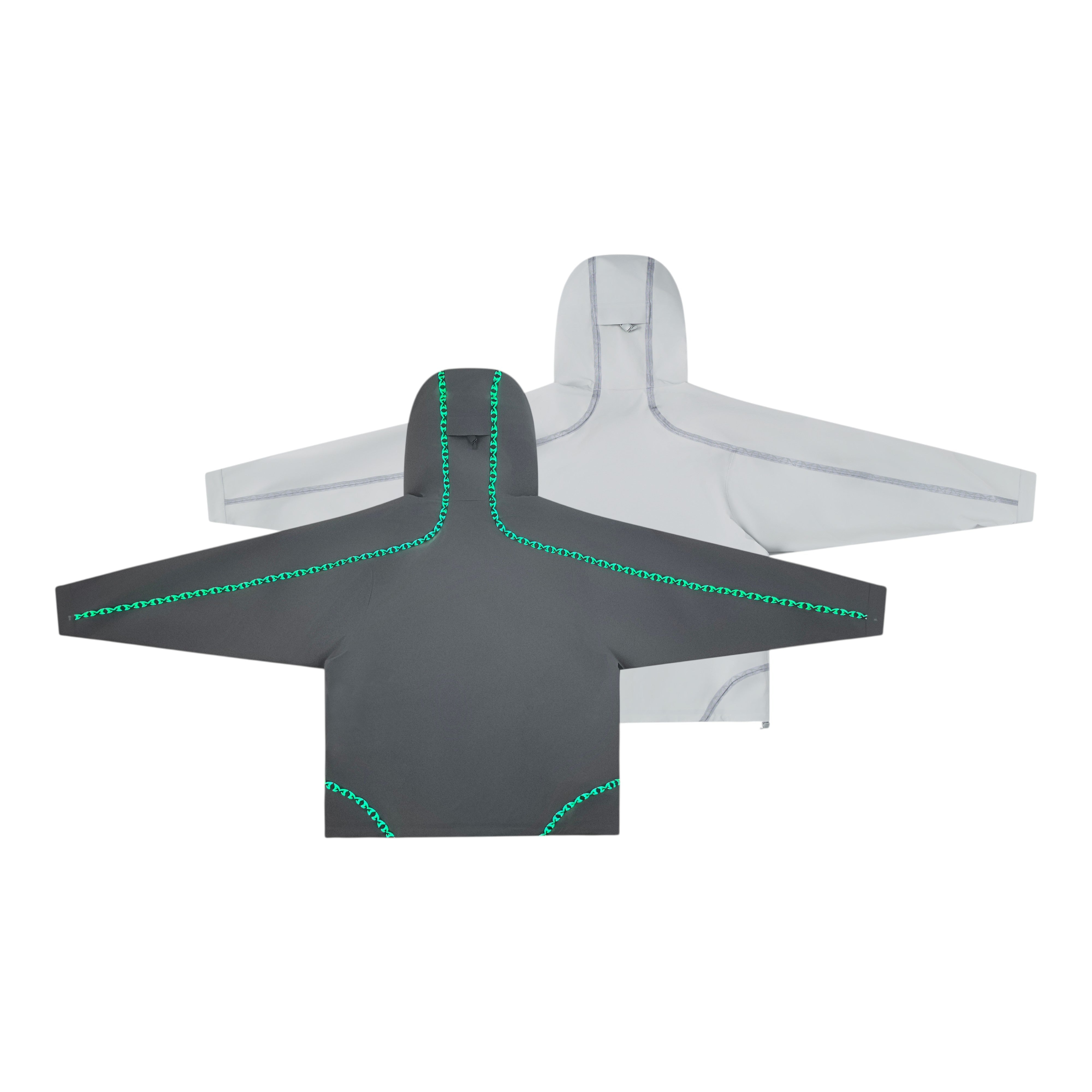 OFFCODE ARCHIVE USA Men's Seam Tape Jacket Glow in the Dark Black