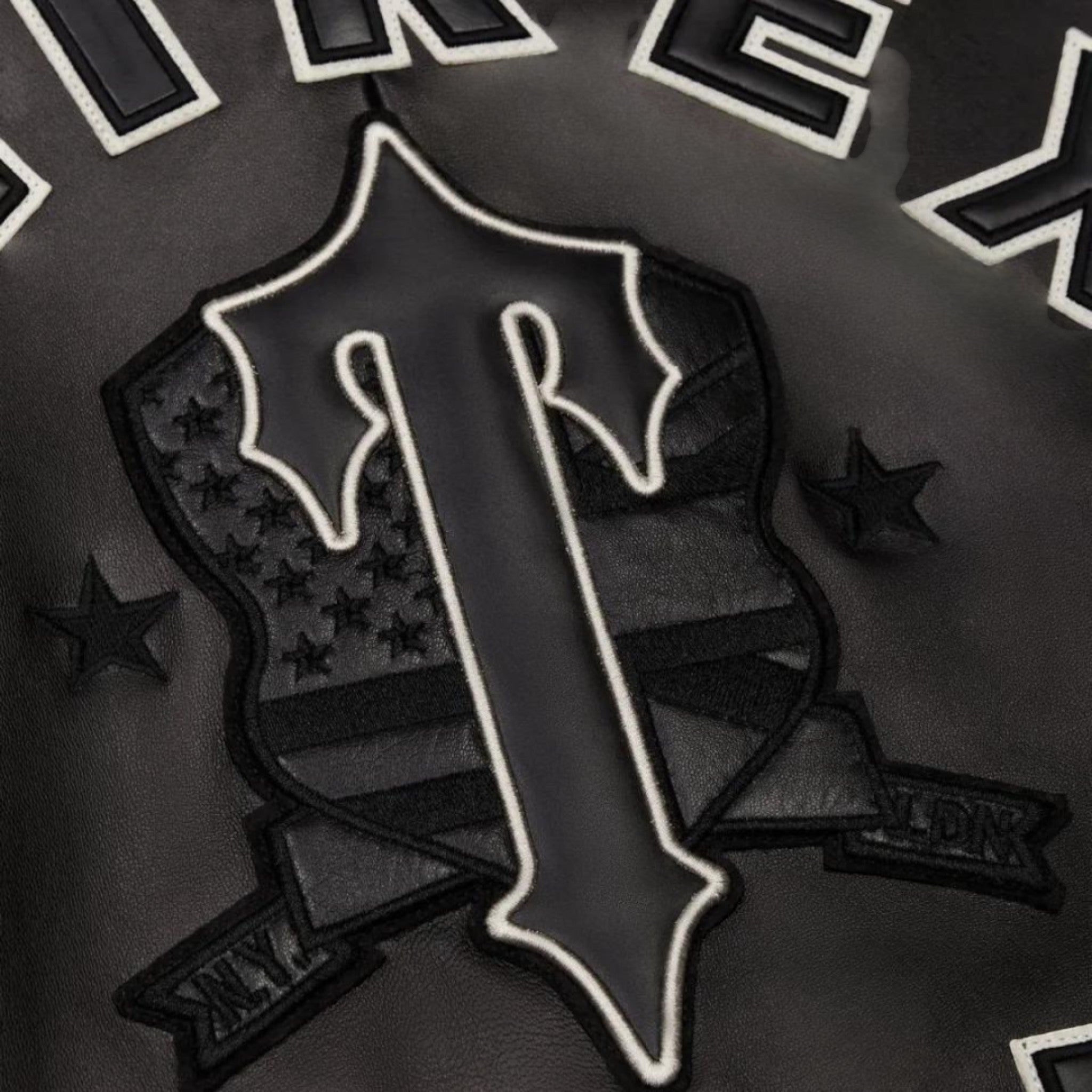 Trapstar X Avirex Icon Leather Jacket - Black