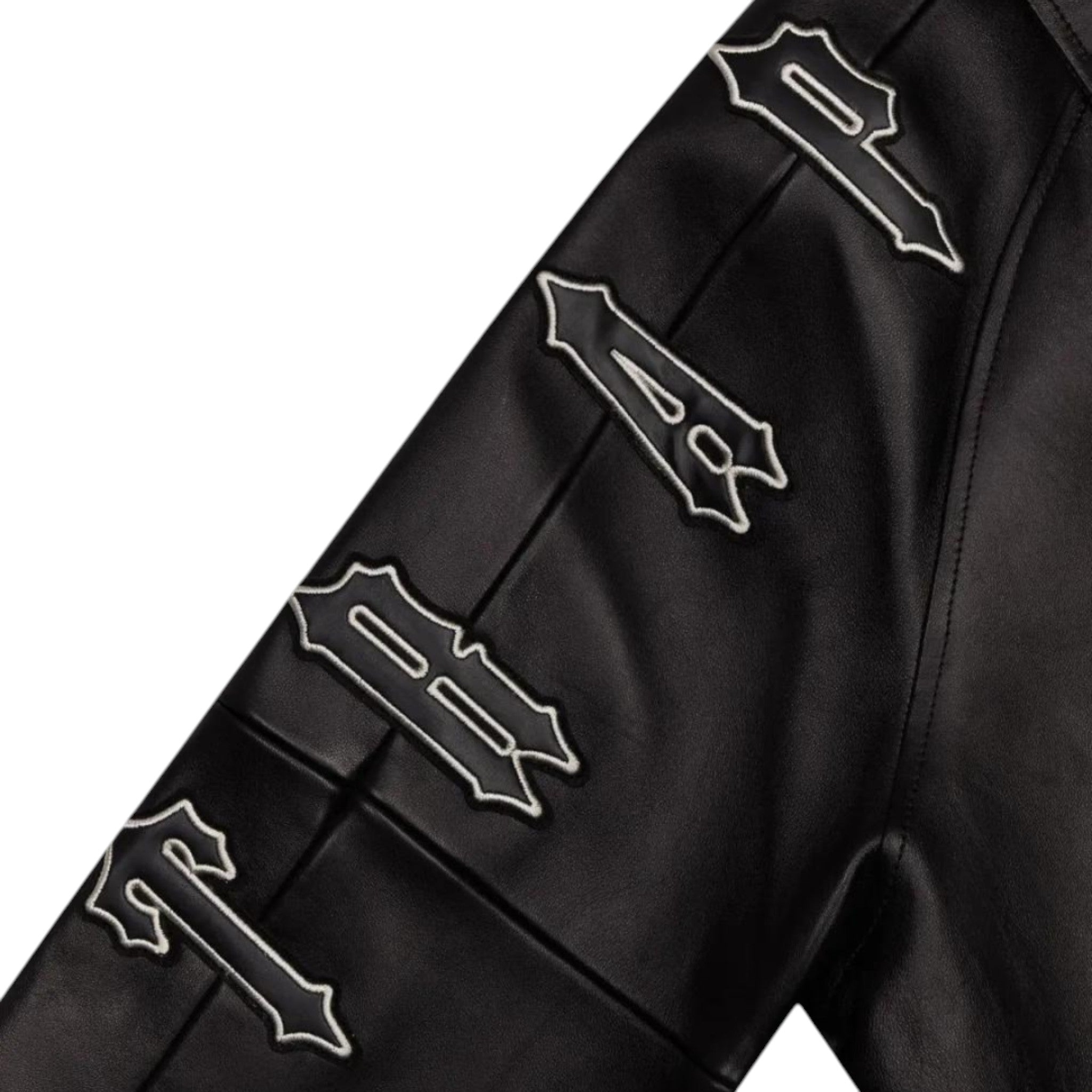 Trapstar X Avirex Icon Leather Jacket - Black