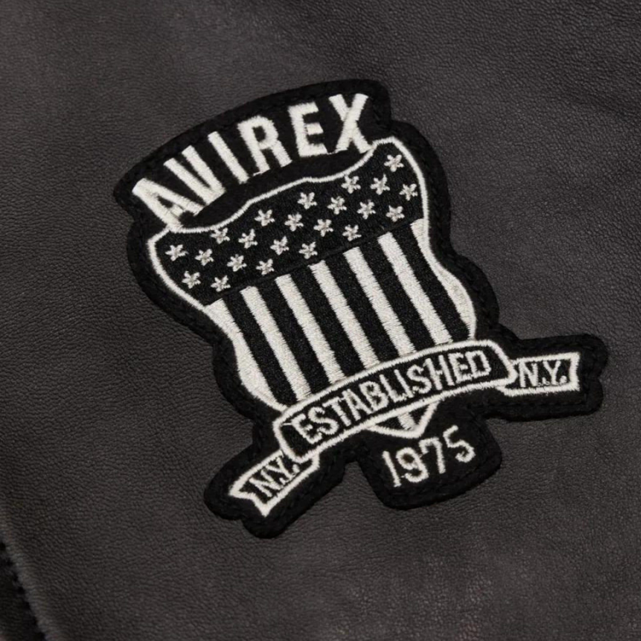 Trapstar X Avirex Icon Leather Jacket - Black