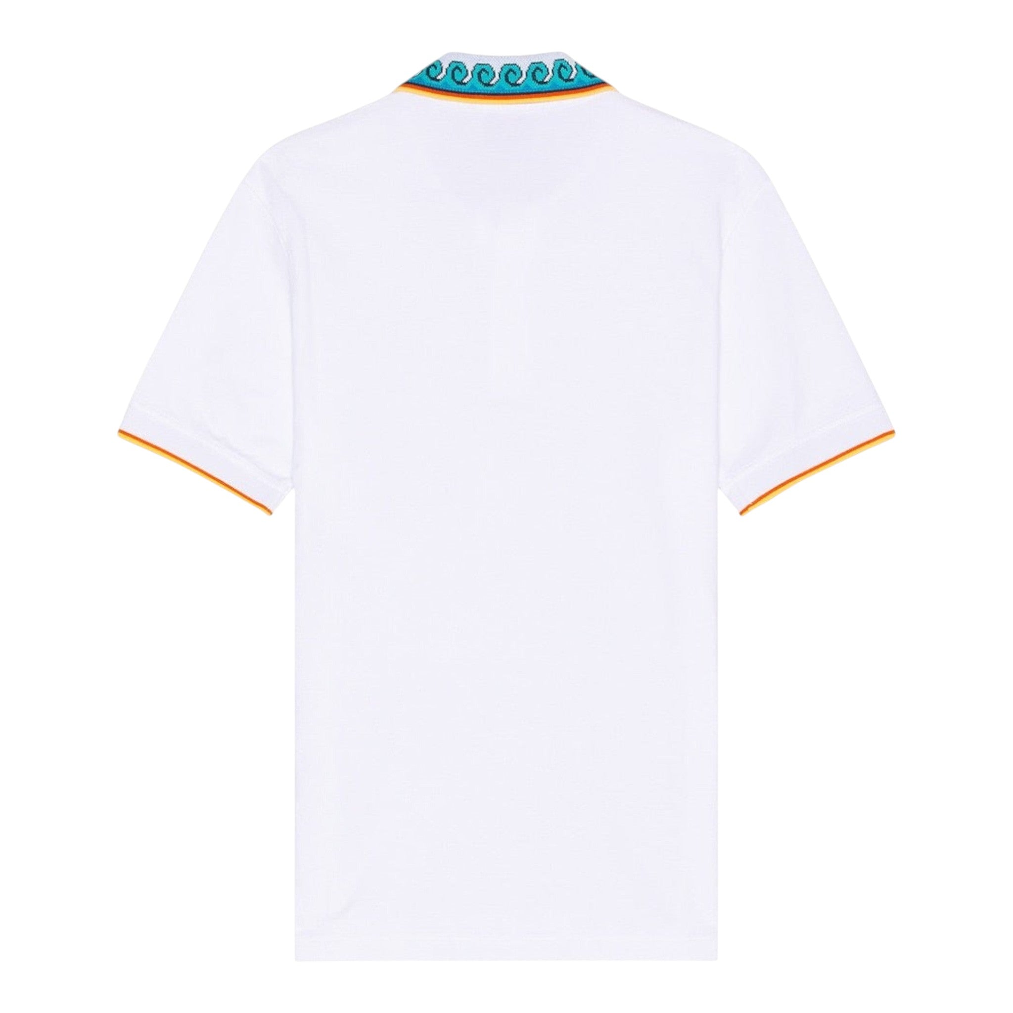 Casablanca Short Sleeve Polo in Greco Wave