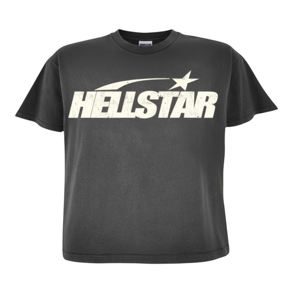 Hellstar Bubble Print Washed Distressed Crew Neck T-Shirt