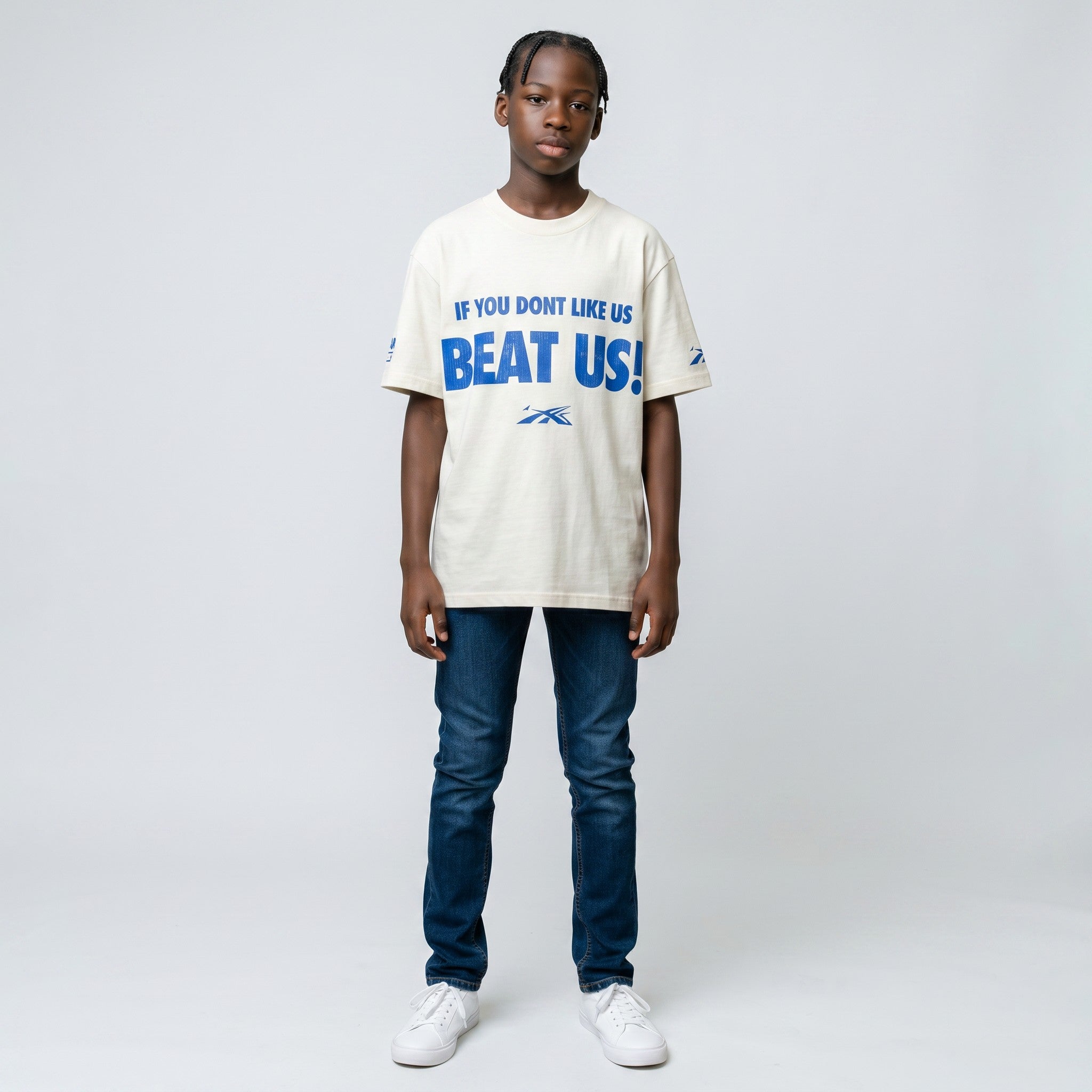 Graphic Print BEAT US Cotton T Shirt