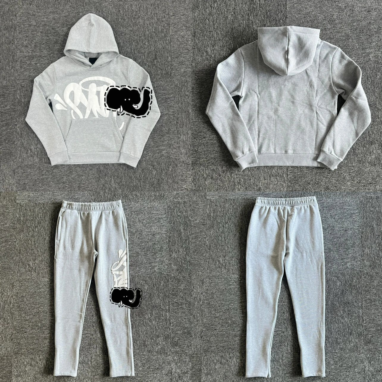 白色大印花套装 灰色 SY-18