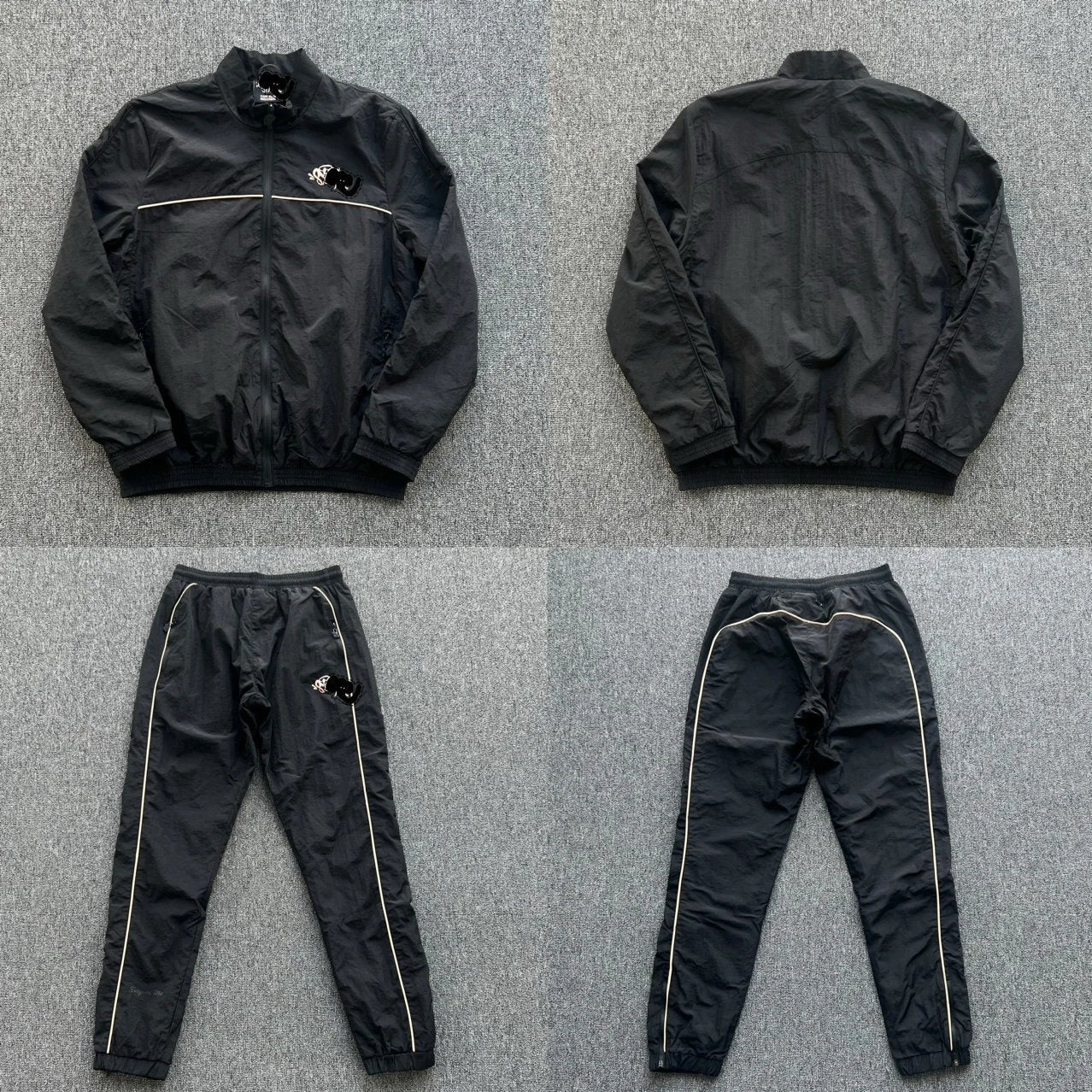 黑色面料 玫瑰金印花 梭织套装 SY-132